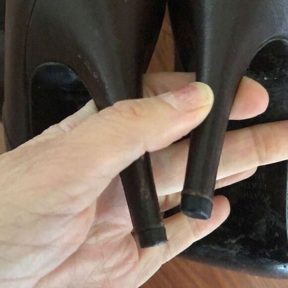 Vintage Max De Carlo unique leather boots with fur trim 8.5 - Picture 7 of 8